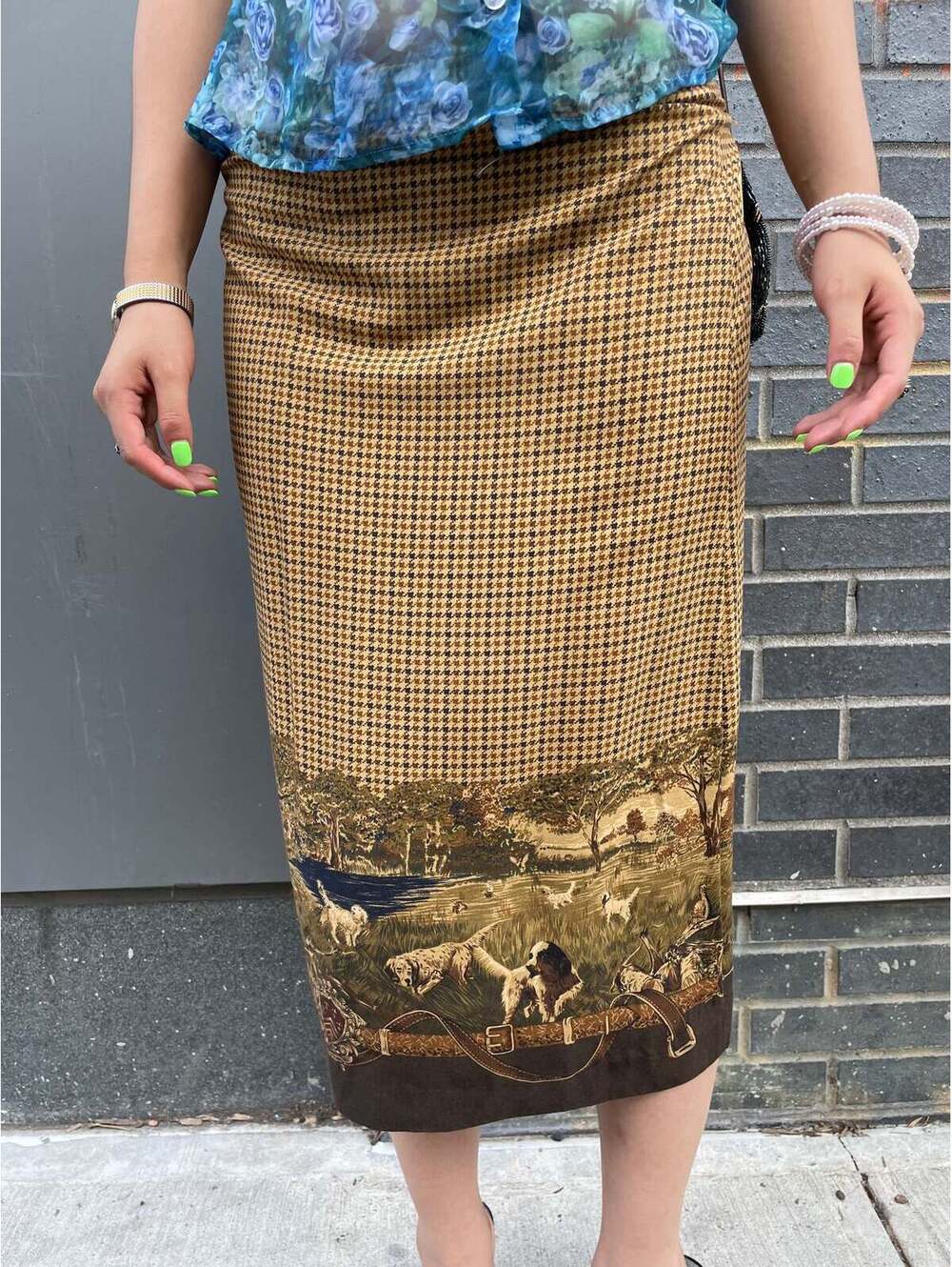 Vintage Midi Dog Skirt
